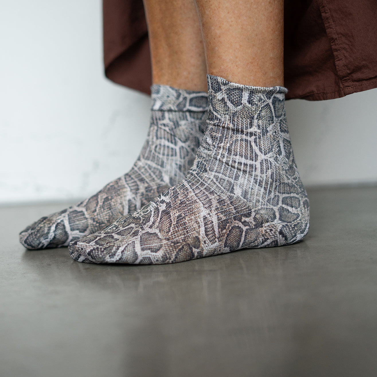 Savage Socks in Grey Moonstone