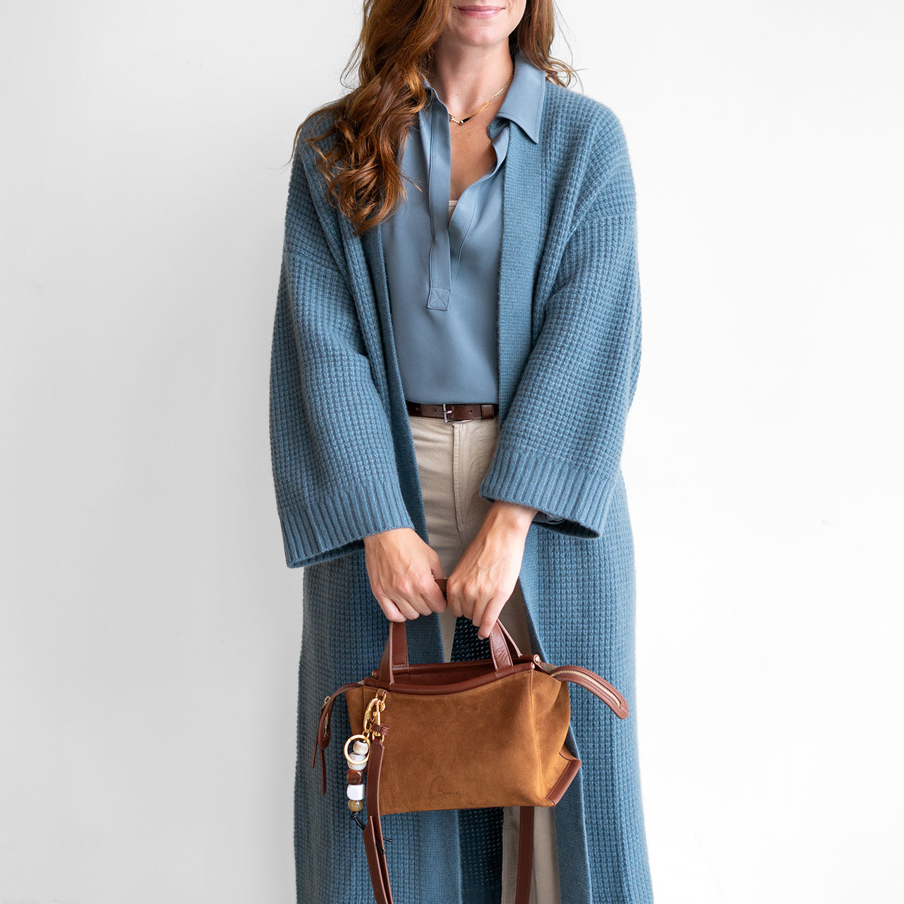 Alanna Relaxed Popover in Smoky Blue