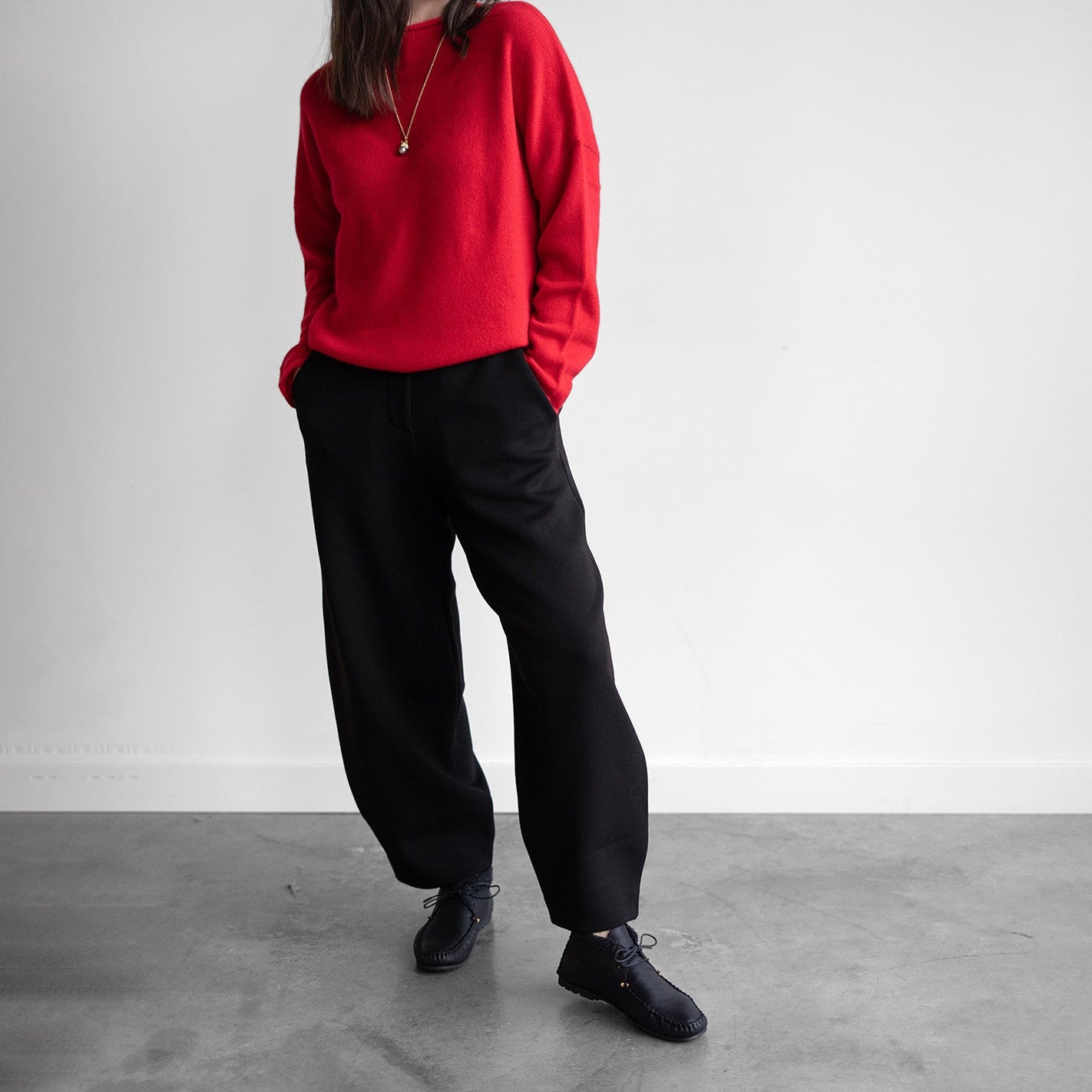 Barrel Leg Pant in Black