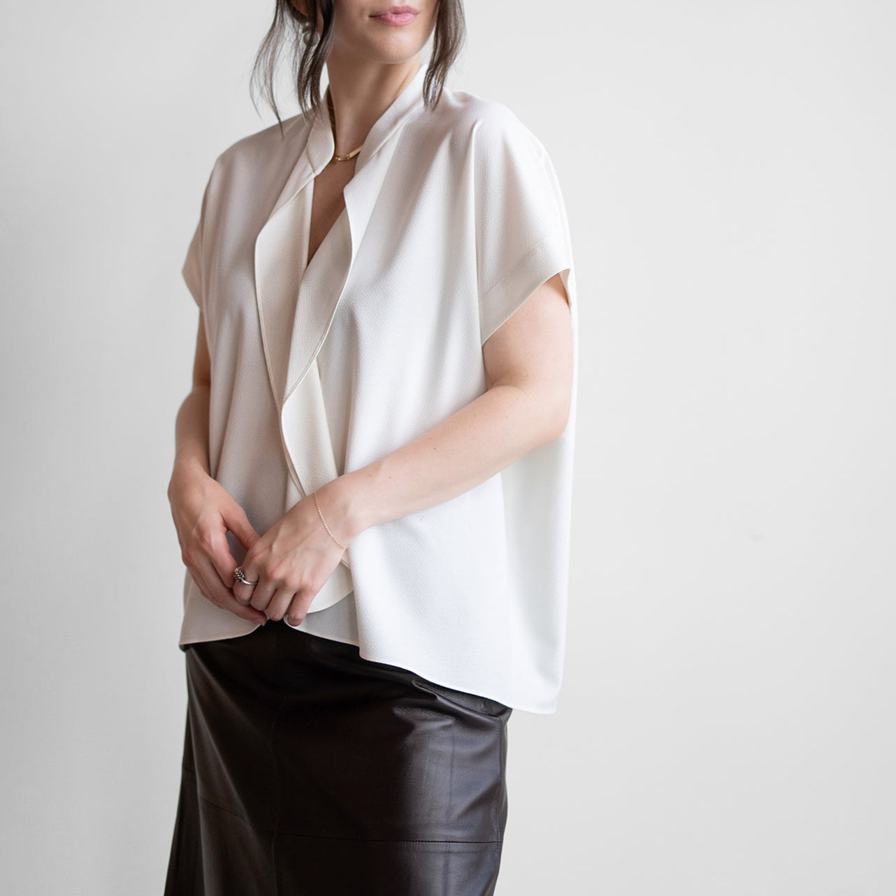 Fin Gaban Blouse in White Pepper