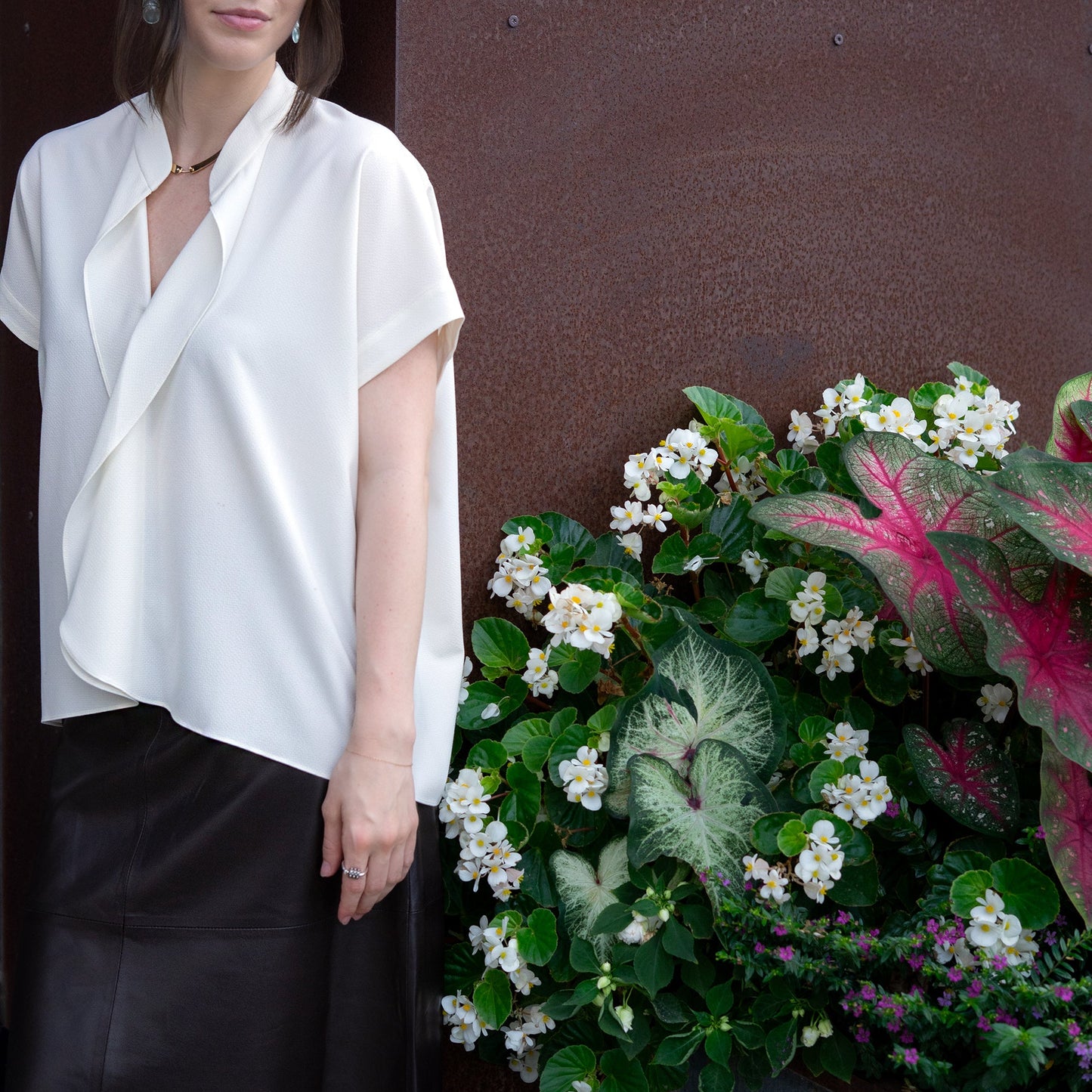Fin Gaban Blouse in White Pepper