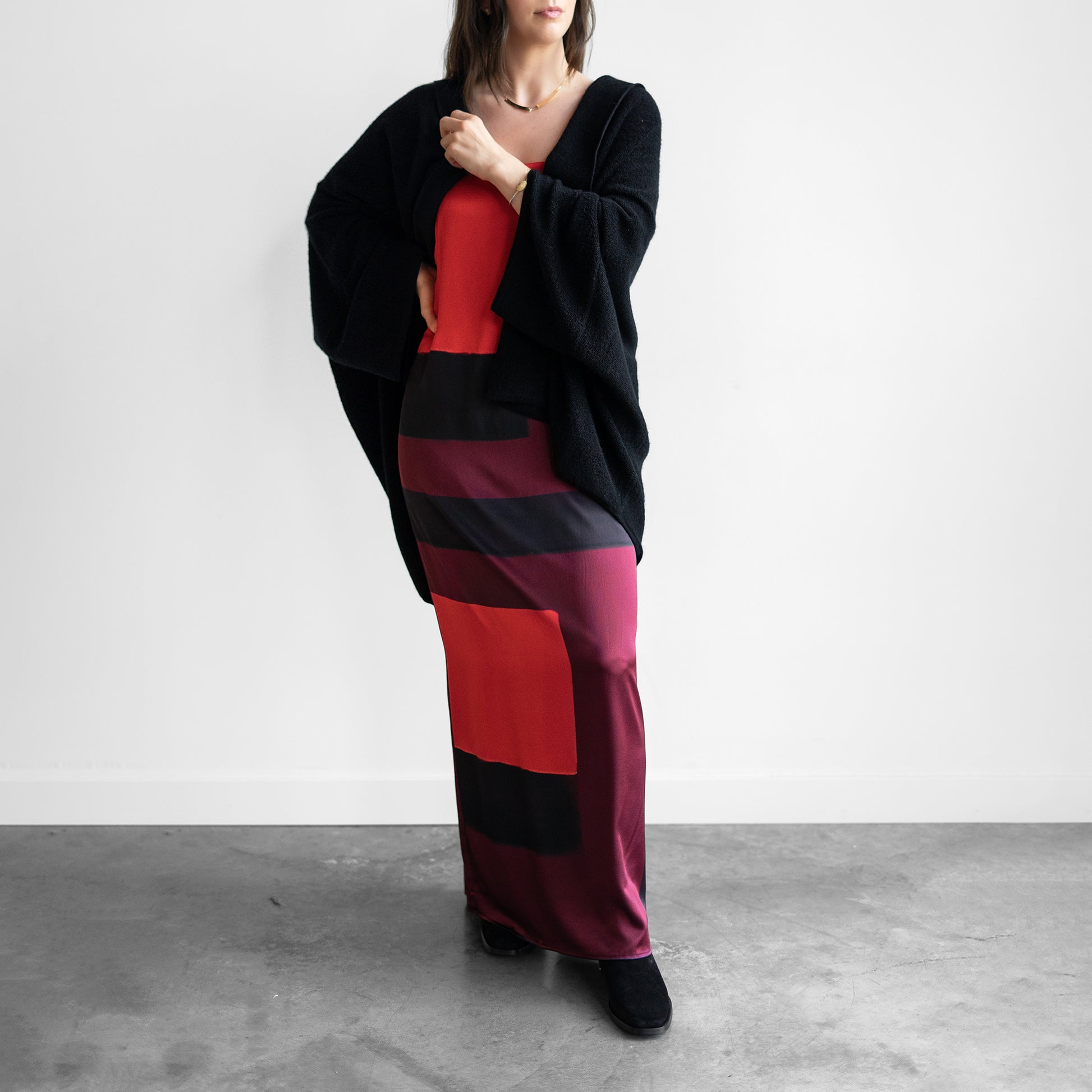 Meriel Slouchy Cardigan in Black