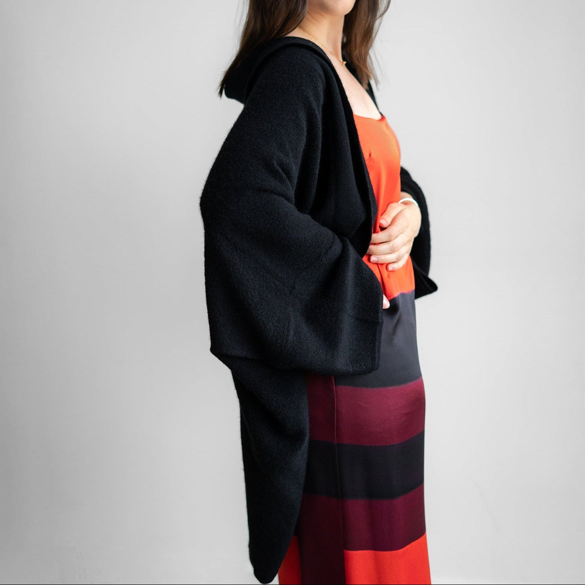 Meriel Slouchy Cardigan in Black