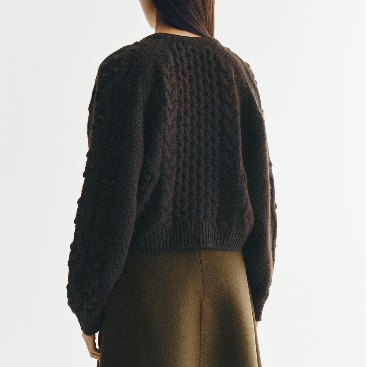 Winroe Cardigan in Dark Oak