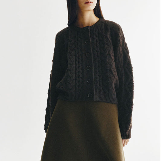 Winroe Cardigan in Dark Oak