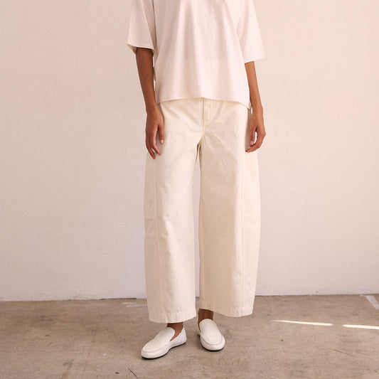 Baggy Painter Crop in Ecru