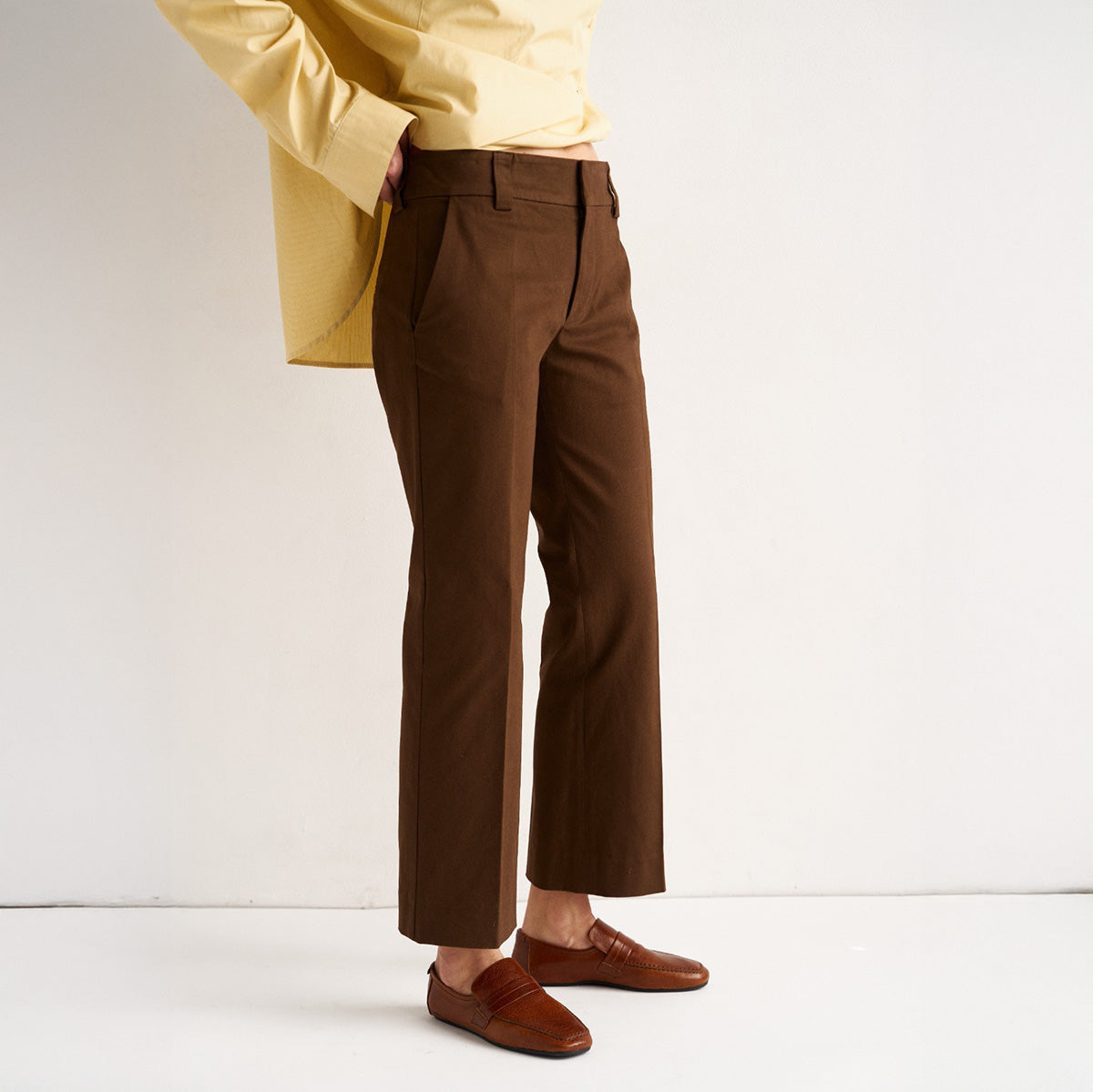 The Kick It Trouser in Brown