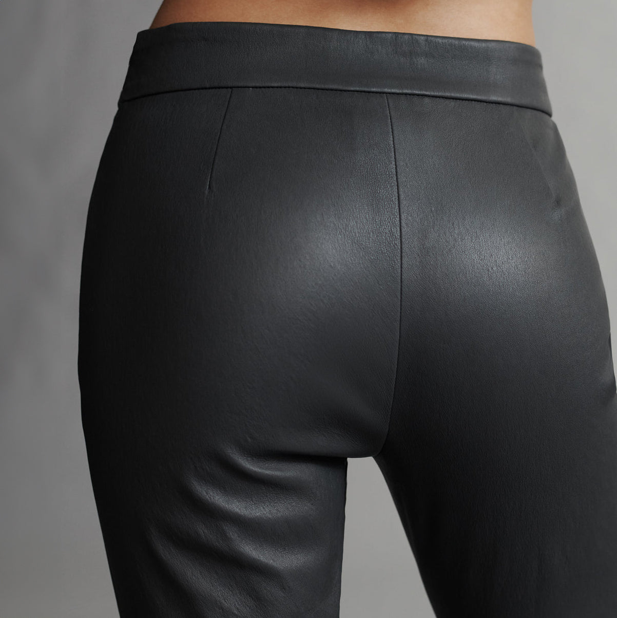 Skinny Love Leather Pant in Black Oyster