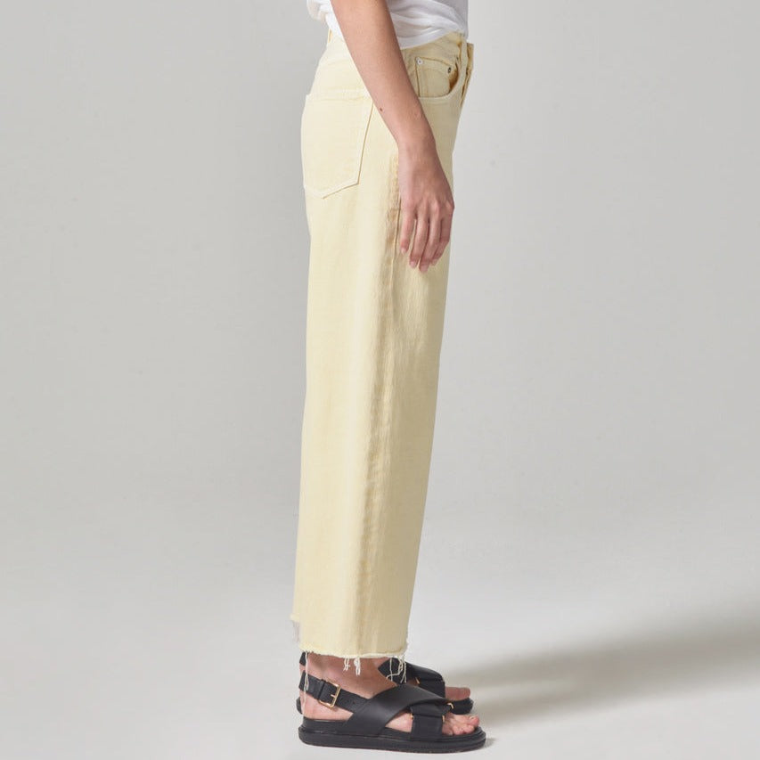 Ayla Cropped Jean in Limoncello