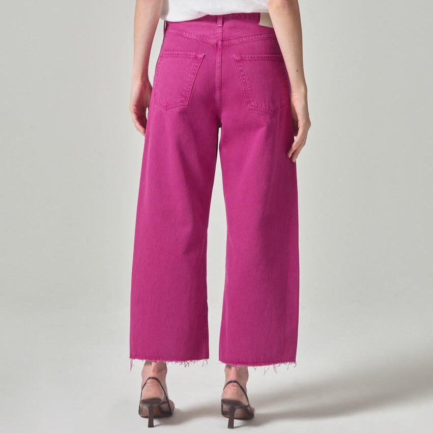 Ayla Raw Hem Crop in Viola