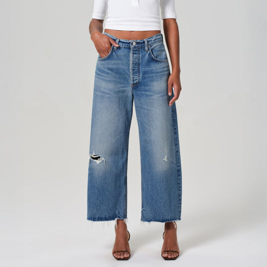 Ayla Raw Hem Crop in Solano