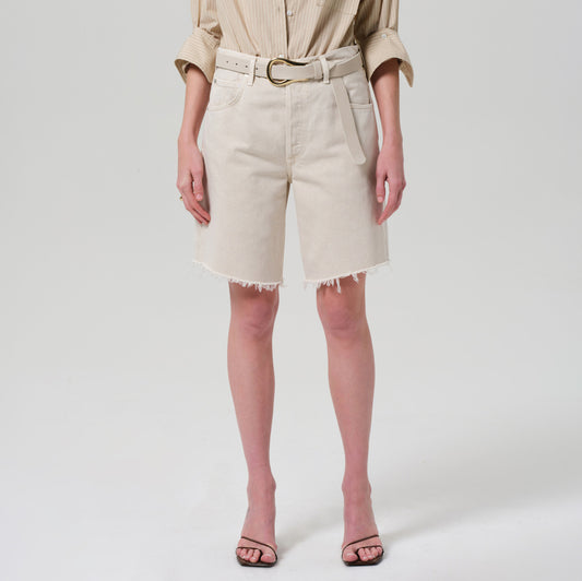 Ayla Denim Short in Almondette