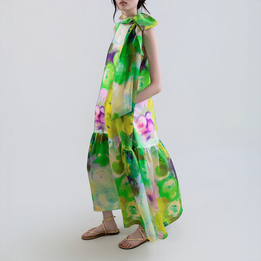 Floral Maxi Dress in Green