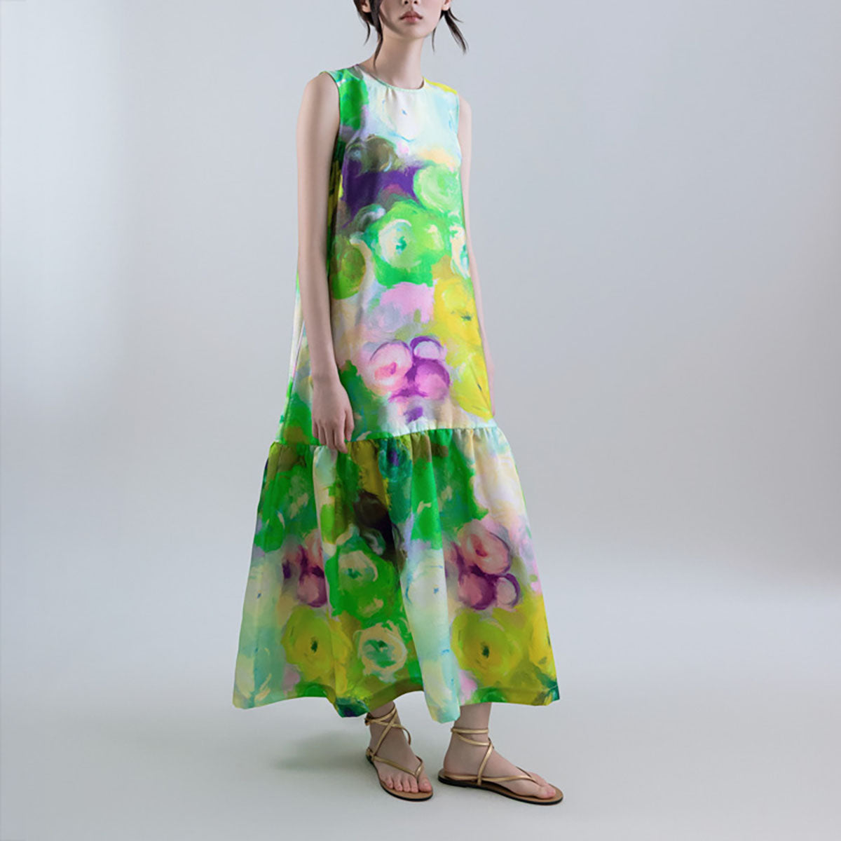 Floral Maxi Dress in Green