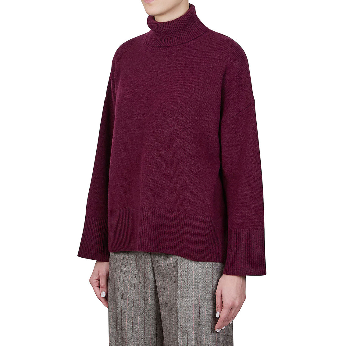 Knit Turtleneck in Raisin Cashmere