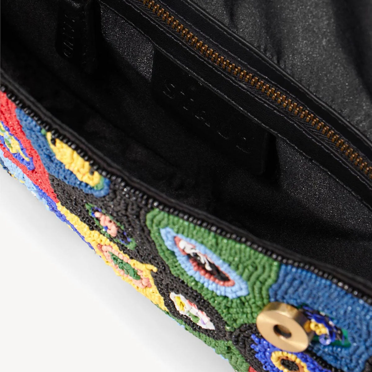 Tommy Beaded Bag in Millefiori Black