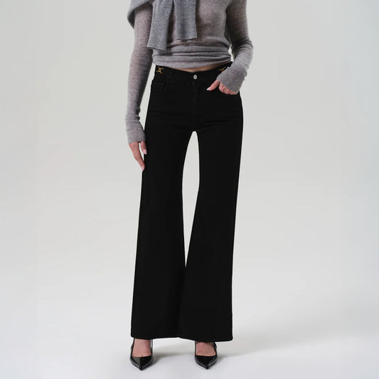 Kimberly Flare in Rich Black