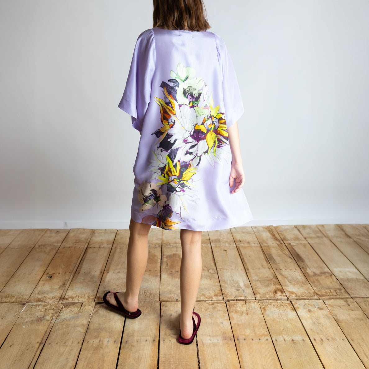 Print Tunic Dress in Lavender