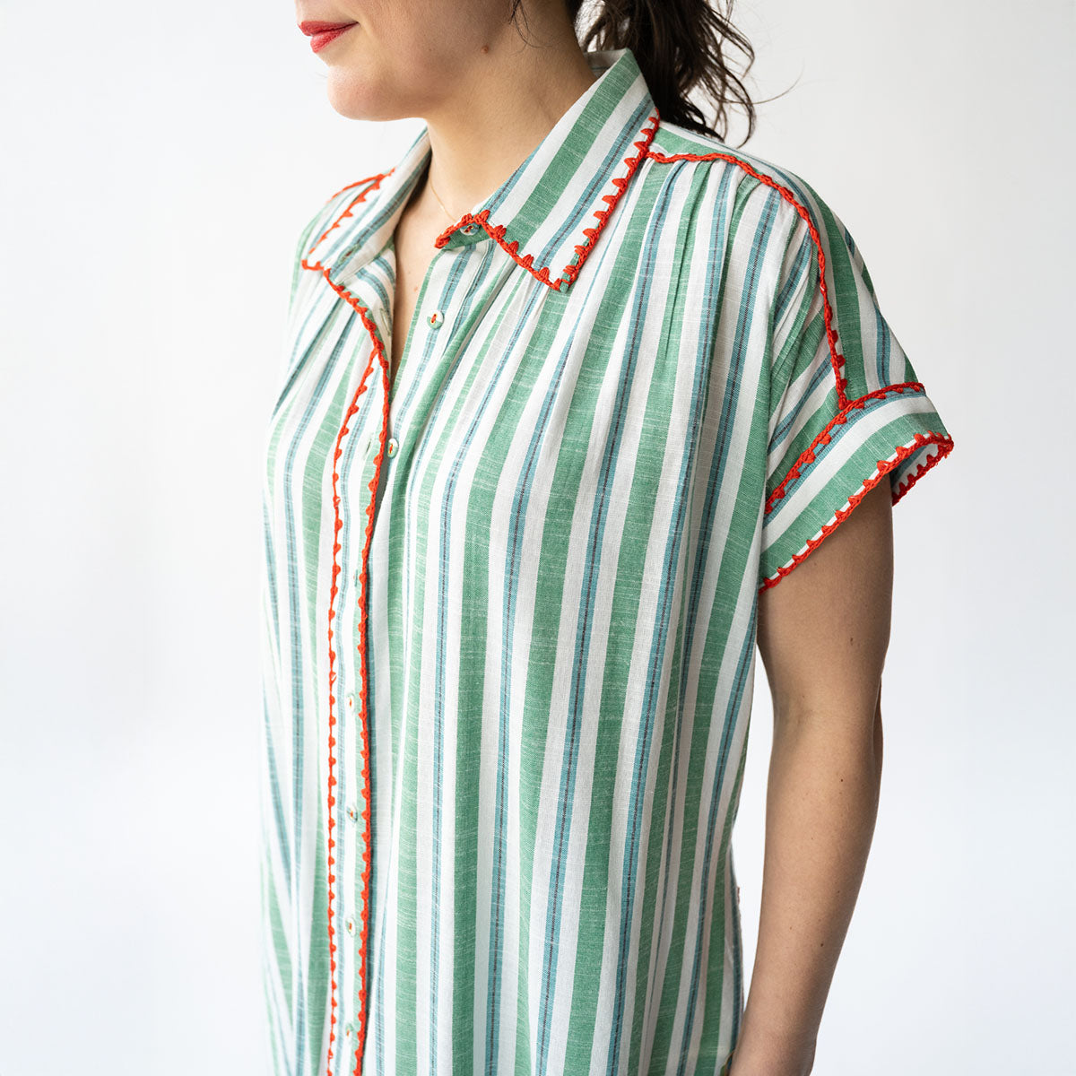 Valerie Kaftan in Green Stripe