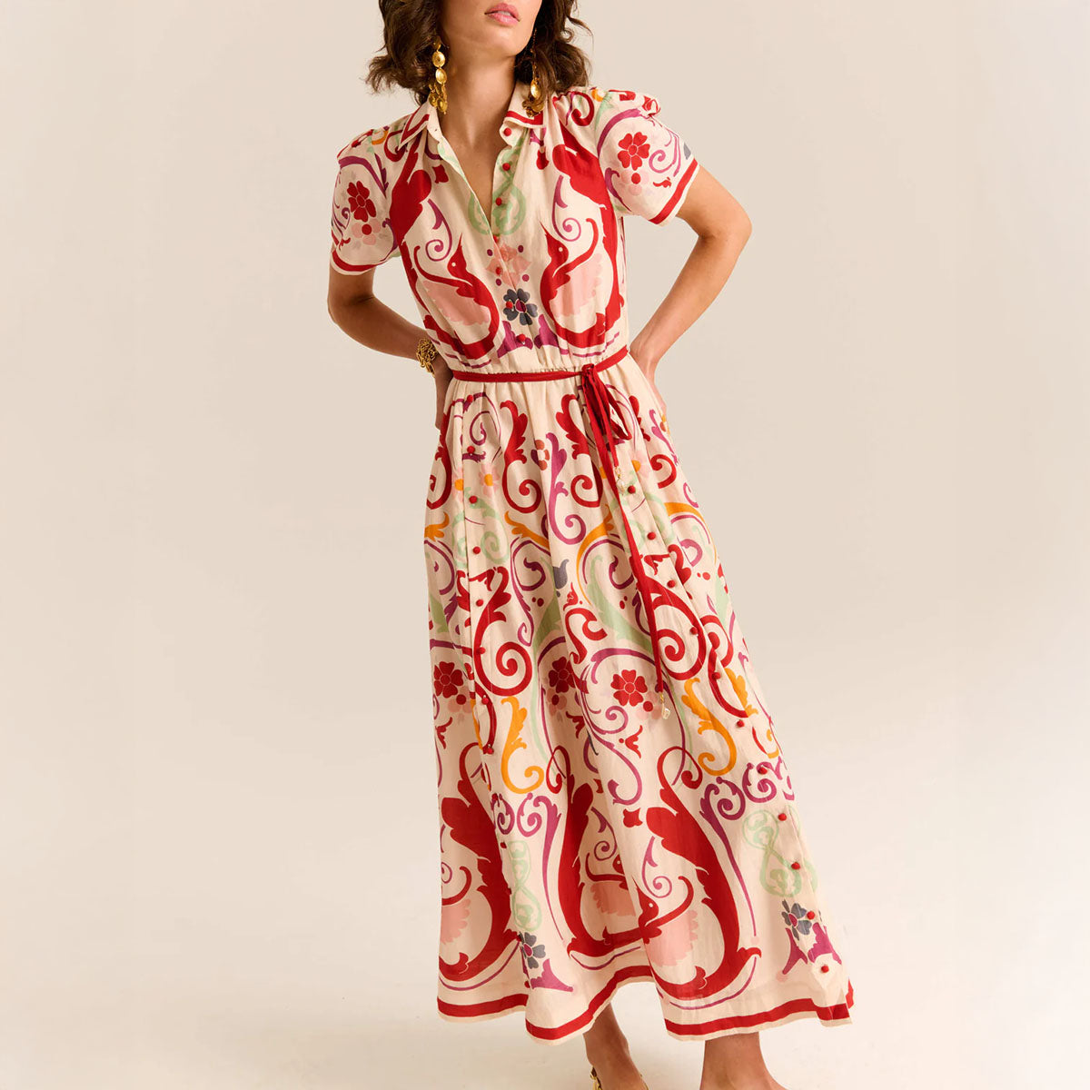 Elisetta Dress in Fileteado