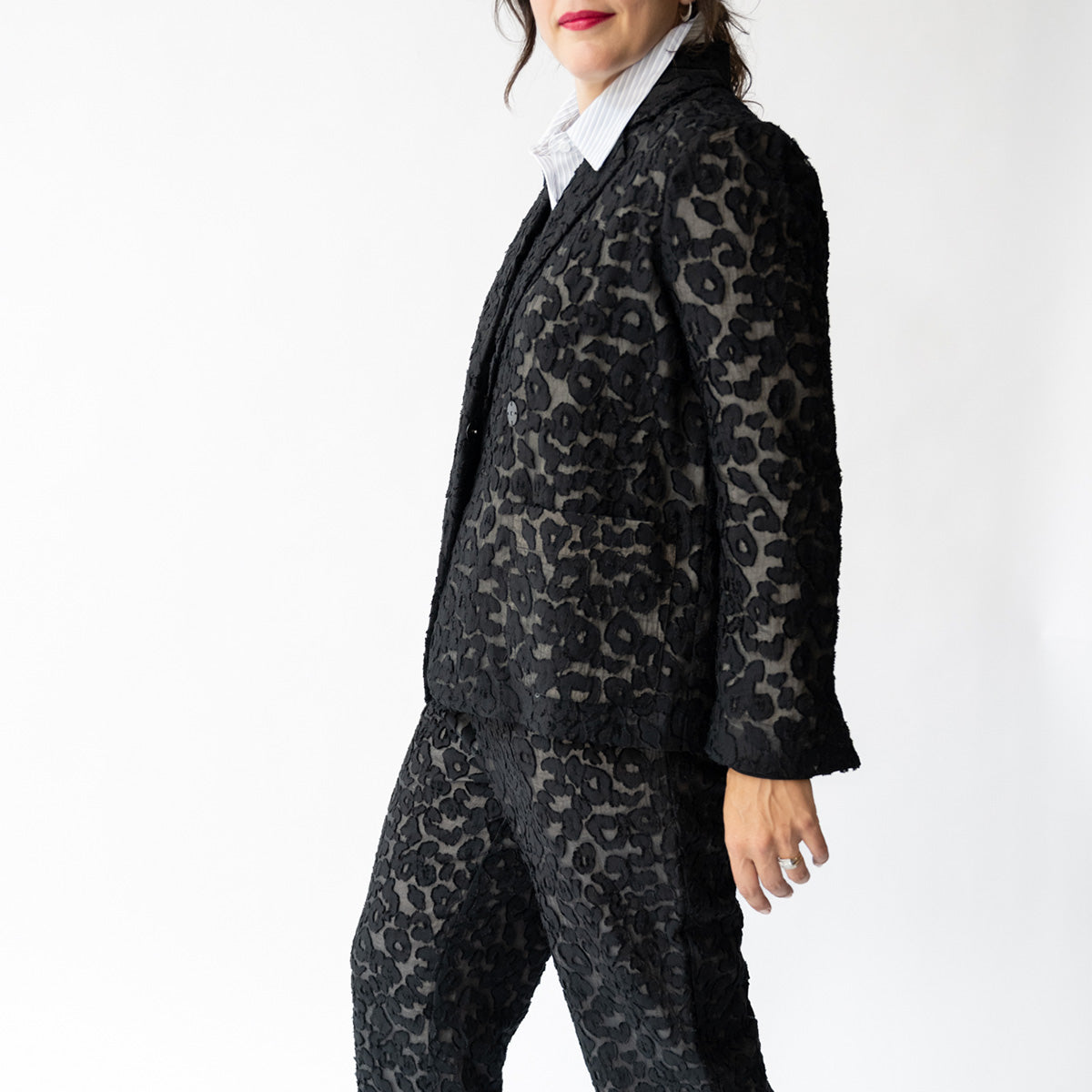 Jacquard Blazer in Black