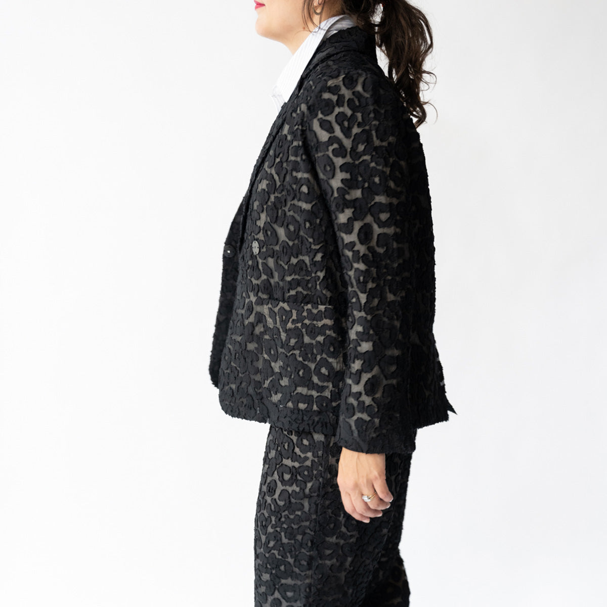 Jacquard Blazer in Black