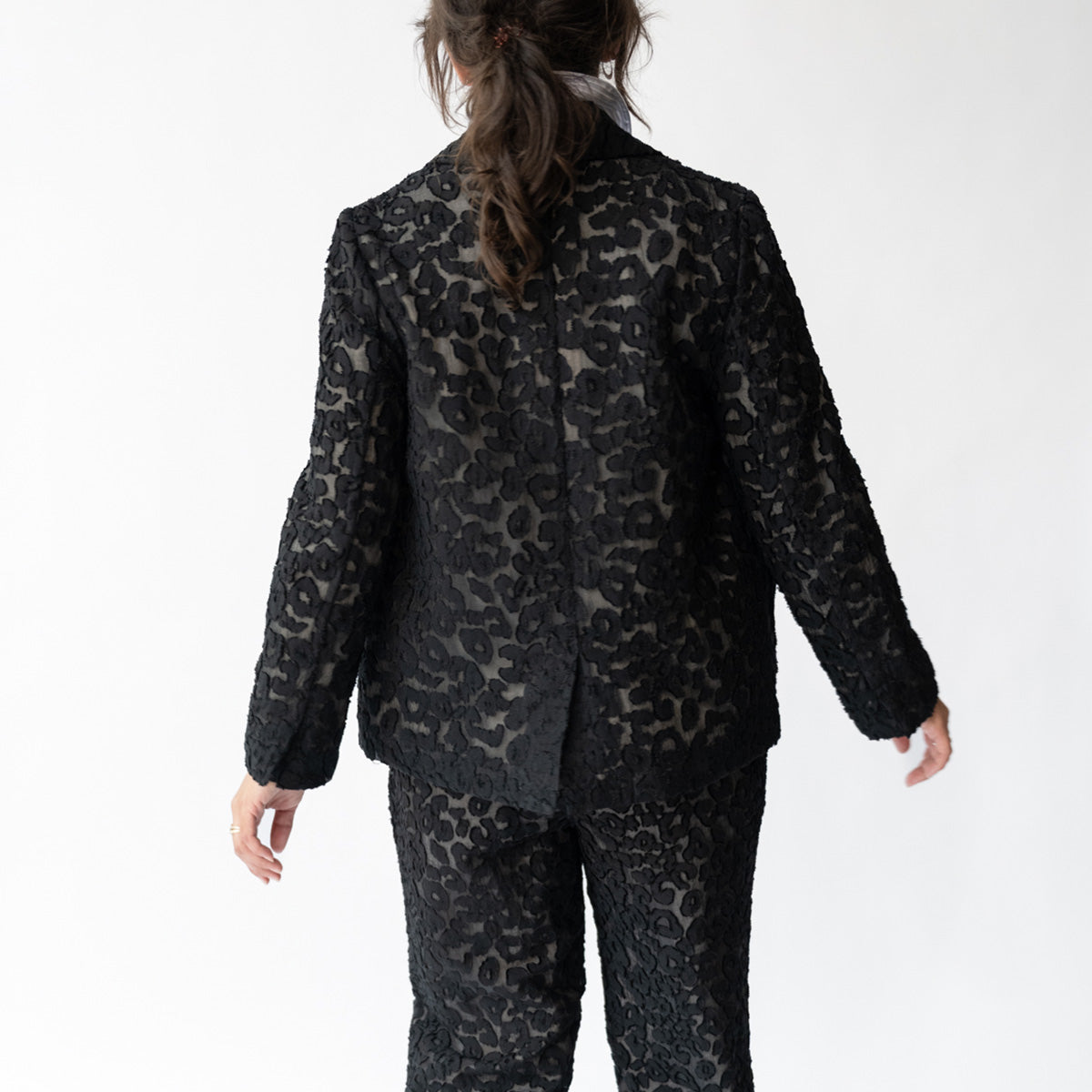 Jacquard Blazer in Black