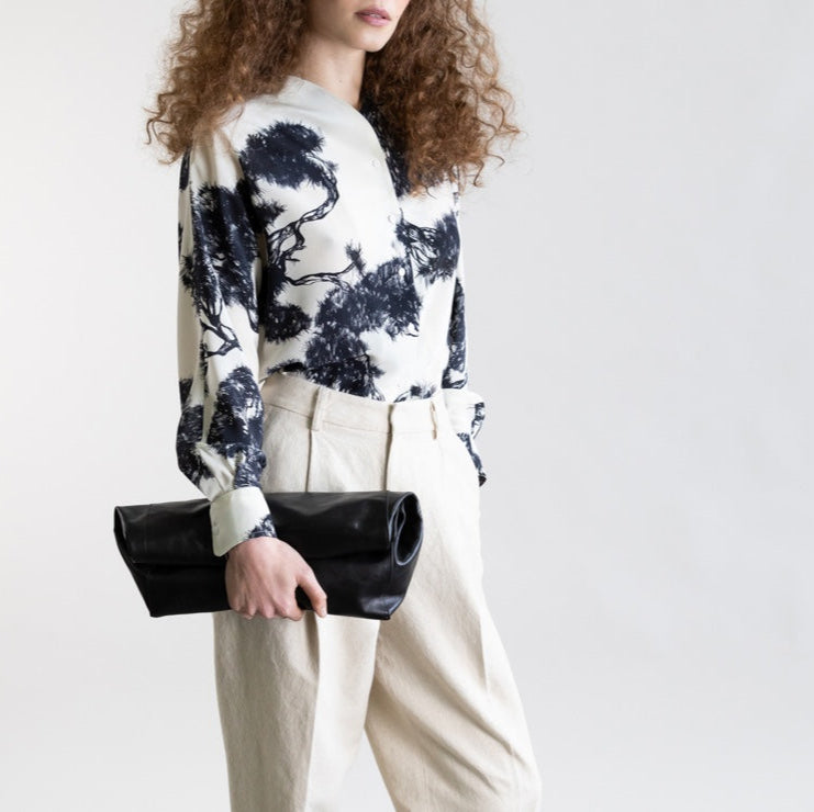 Whispering Lines Blouse in Ivory