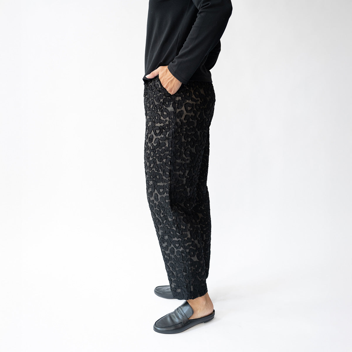 Jacquard Pant in Black