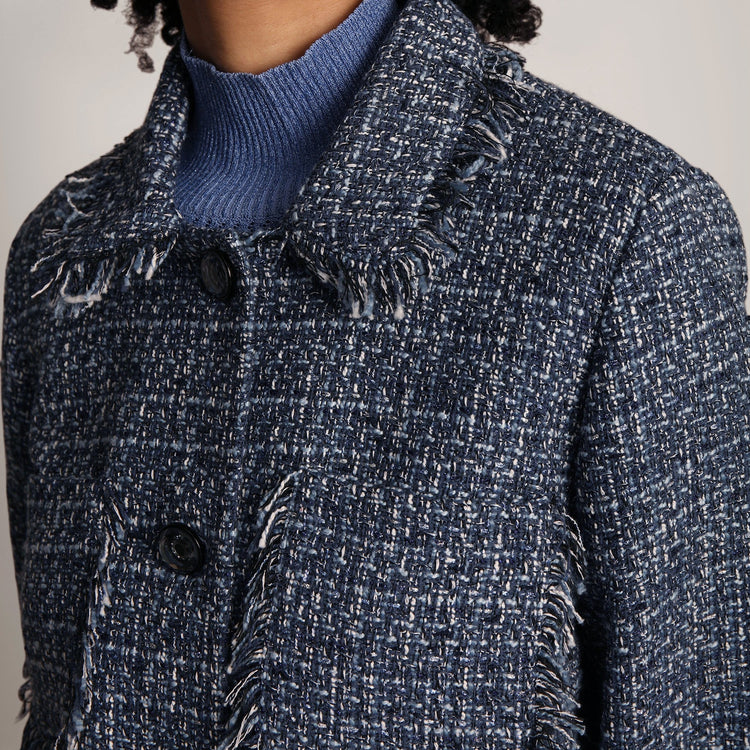 Lugarzo Tweed Jacket in Indigo