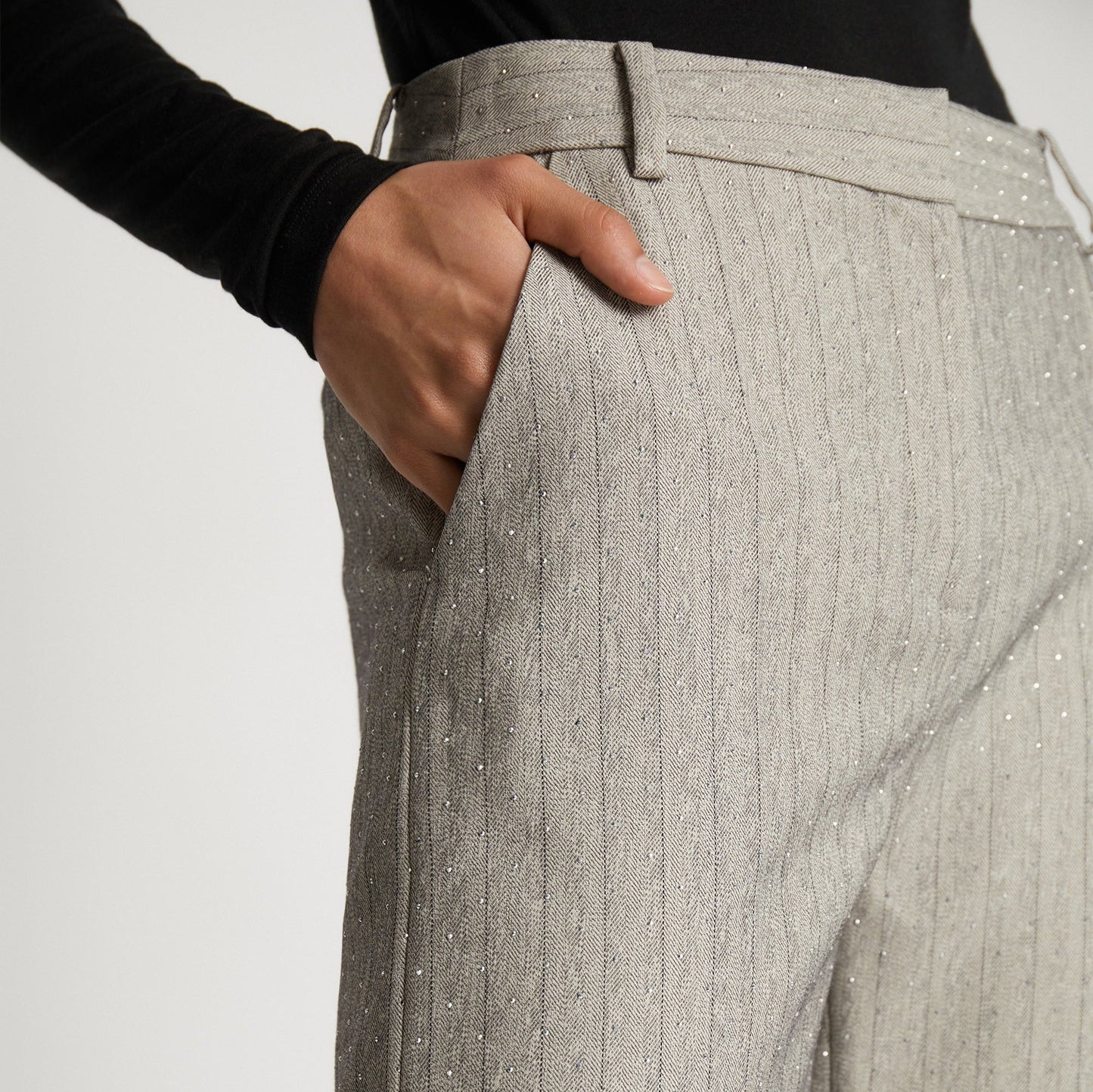 Eileen Sparkle Pant in Grey