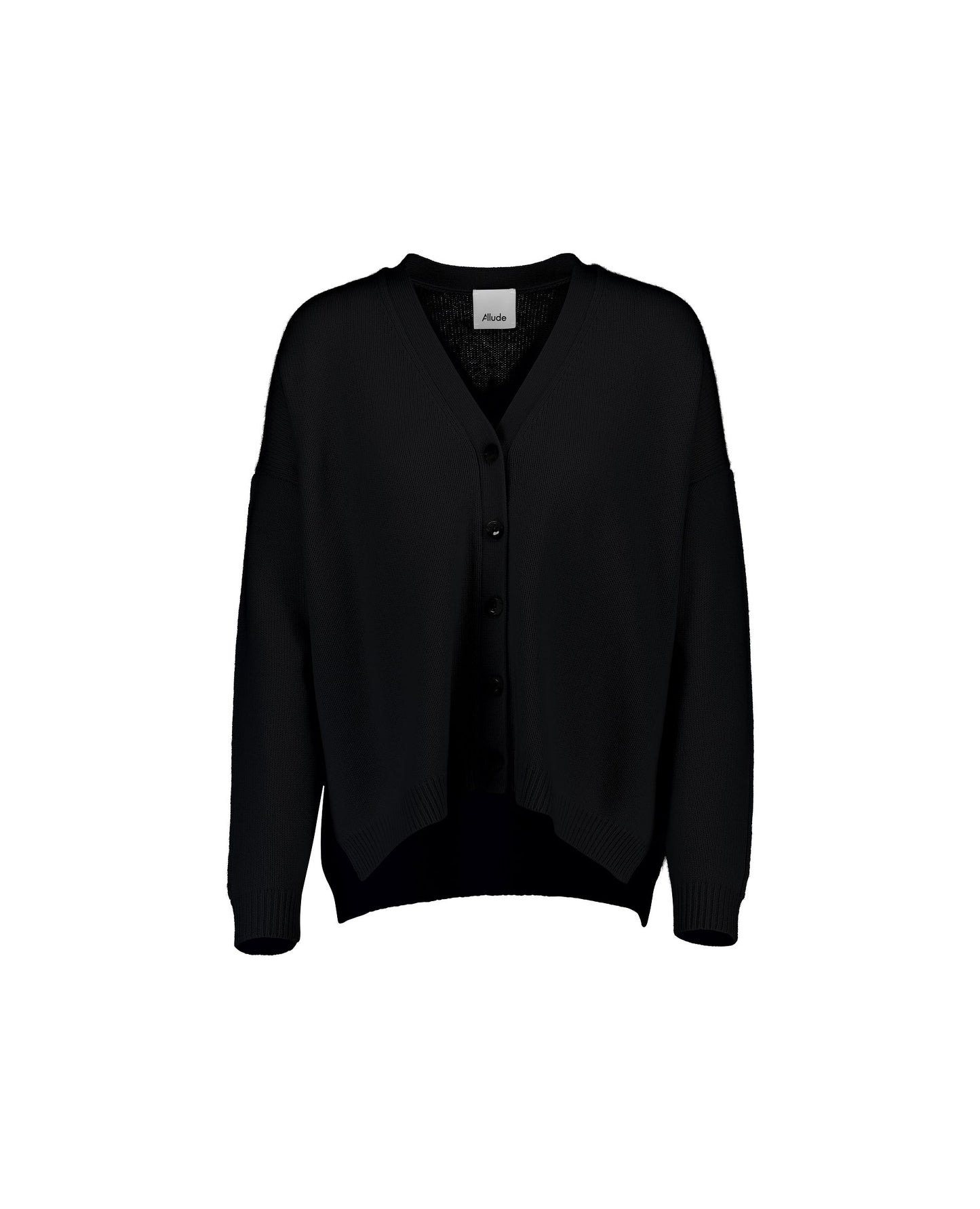 Cashmere V-Neck Cardigan in Black