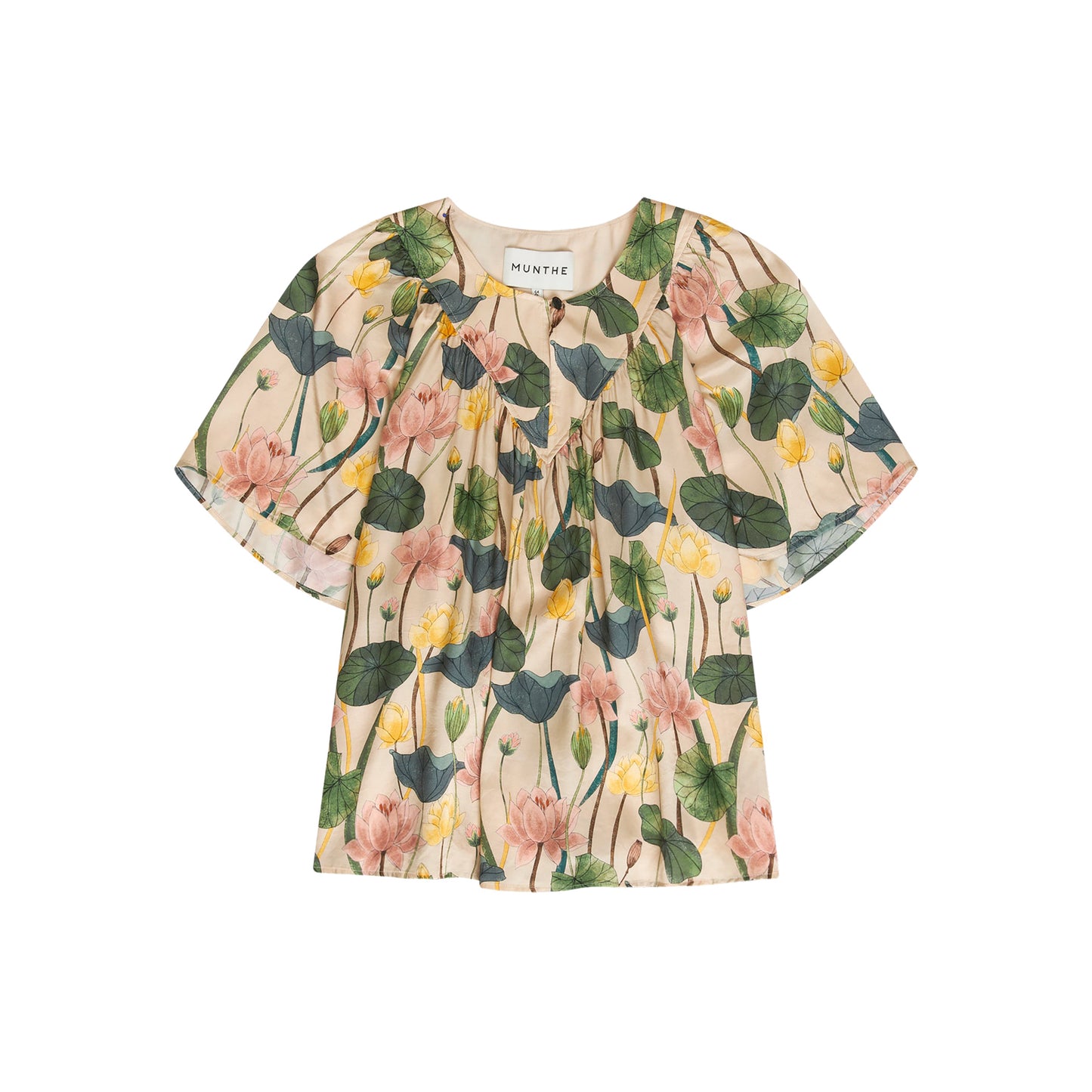 Kaige Printed Blouse in Dusty Green