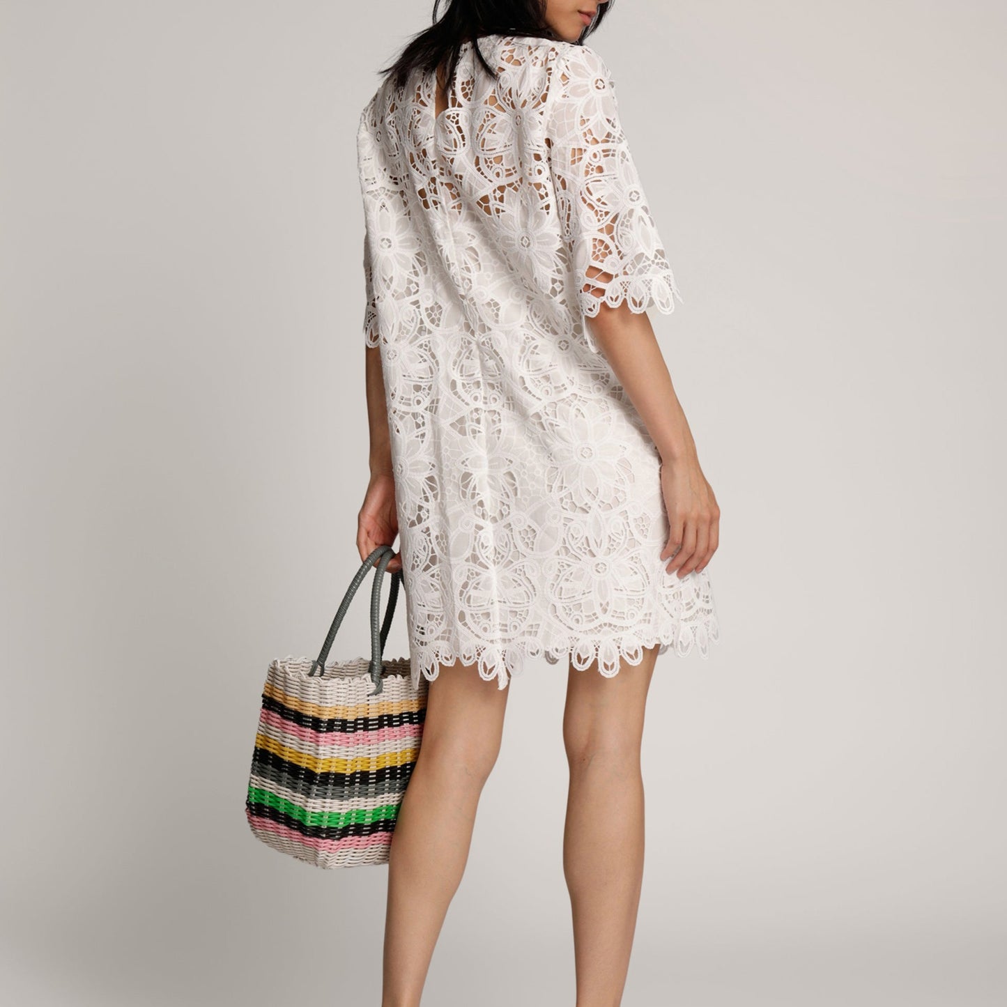 Lisol Lace Dress in White