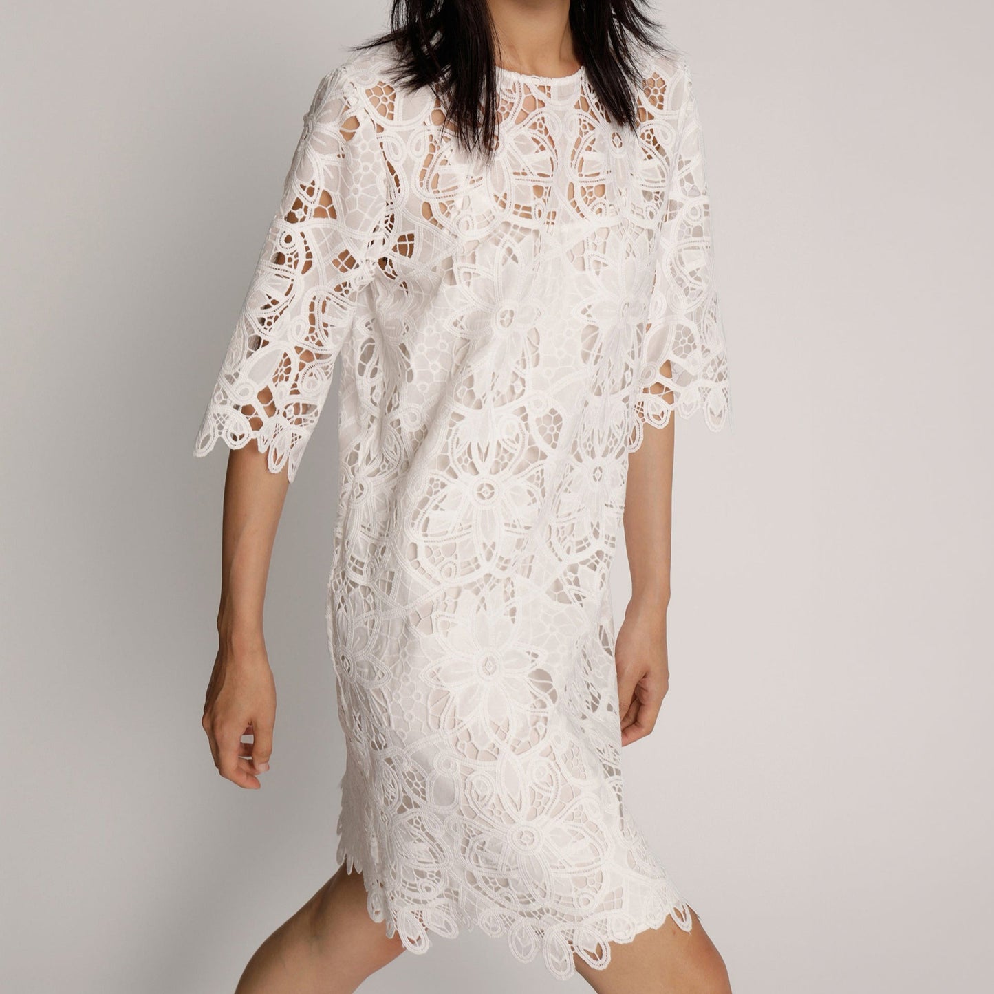 Lisol Lace Dress in White