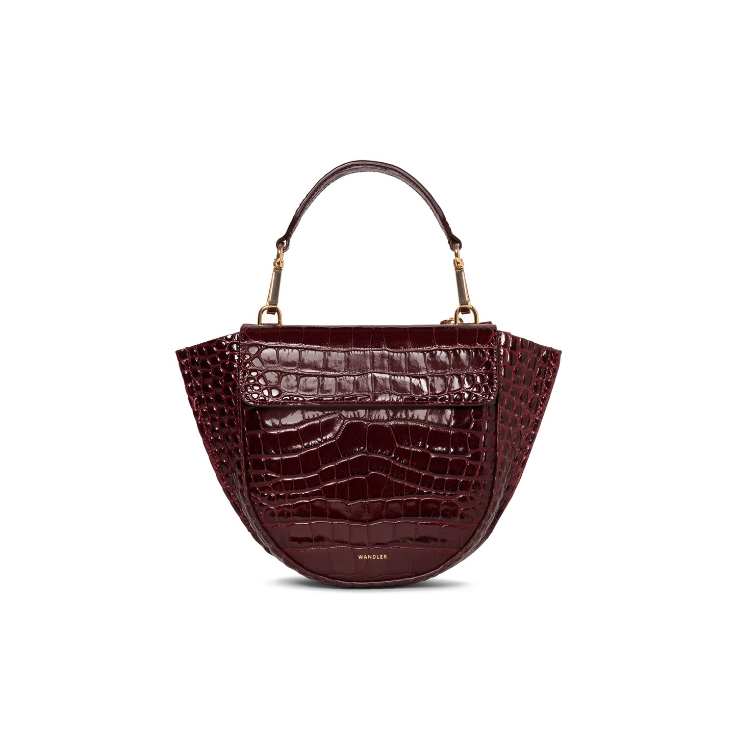 Hortensia Mini Bag in Bordeaux Croco