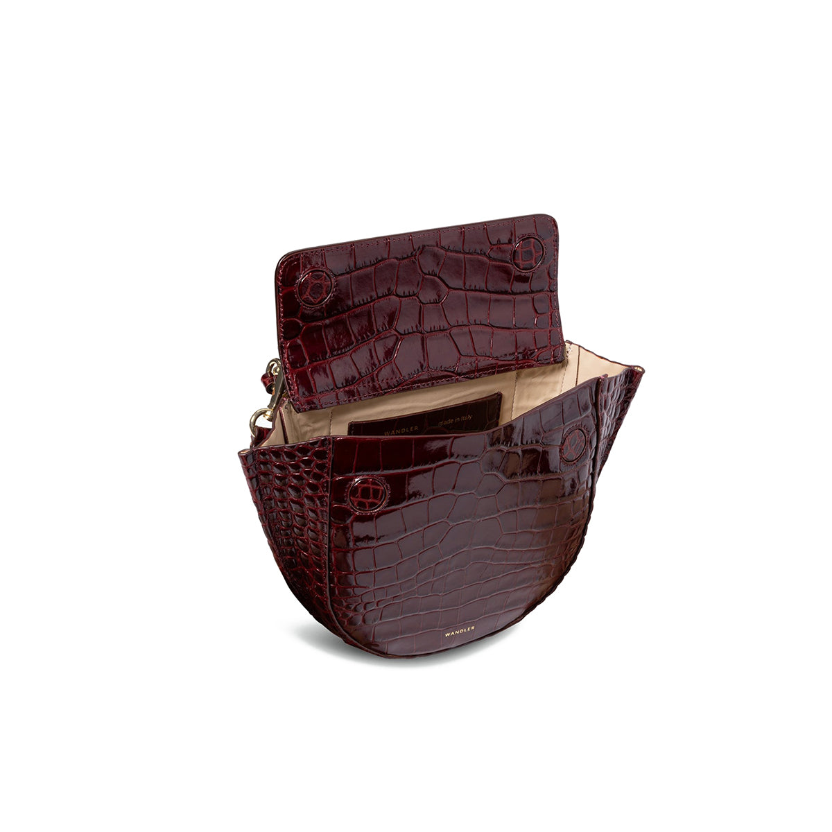Hortensia Mini Bag in Bordeaux Croco