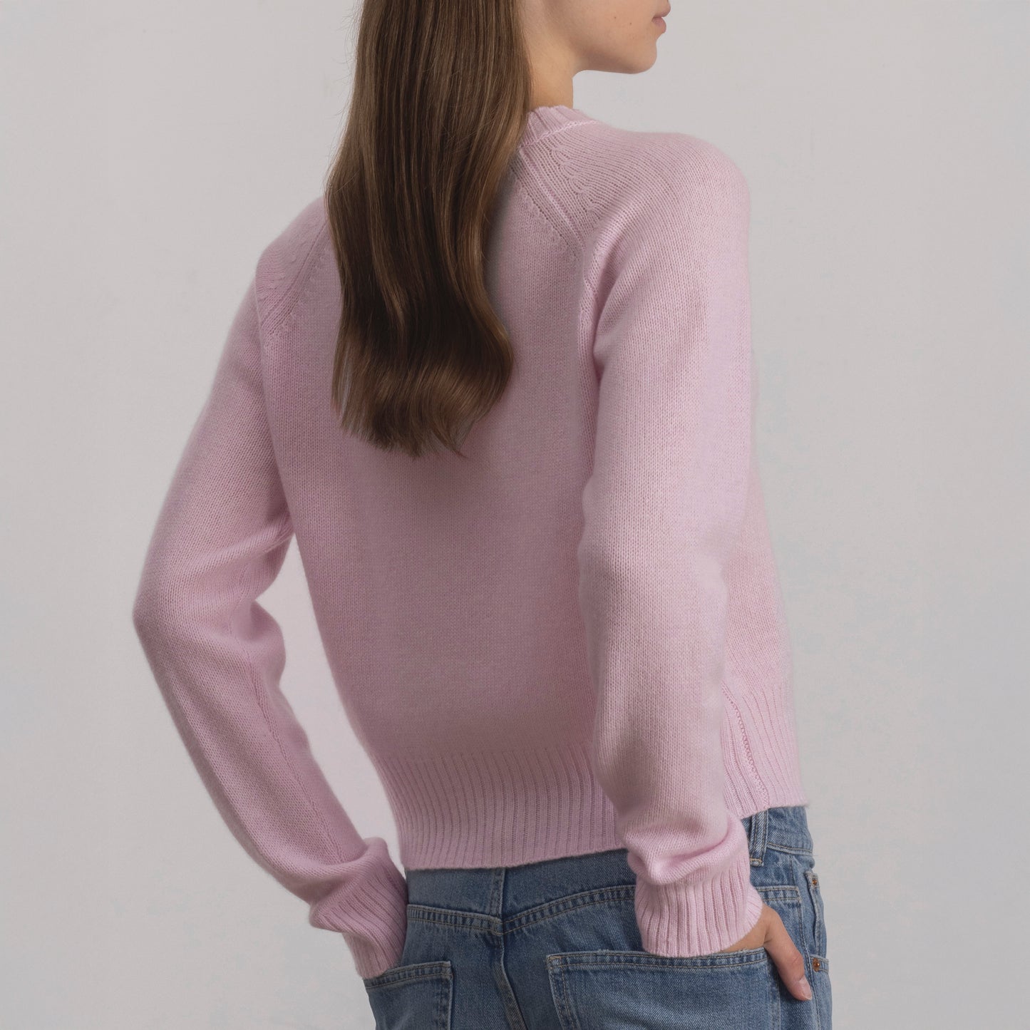 Crew Neck Sweater in Strawberry