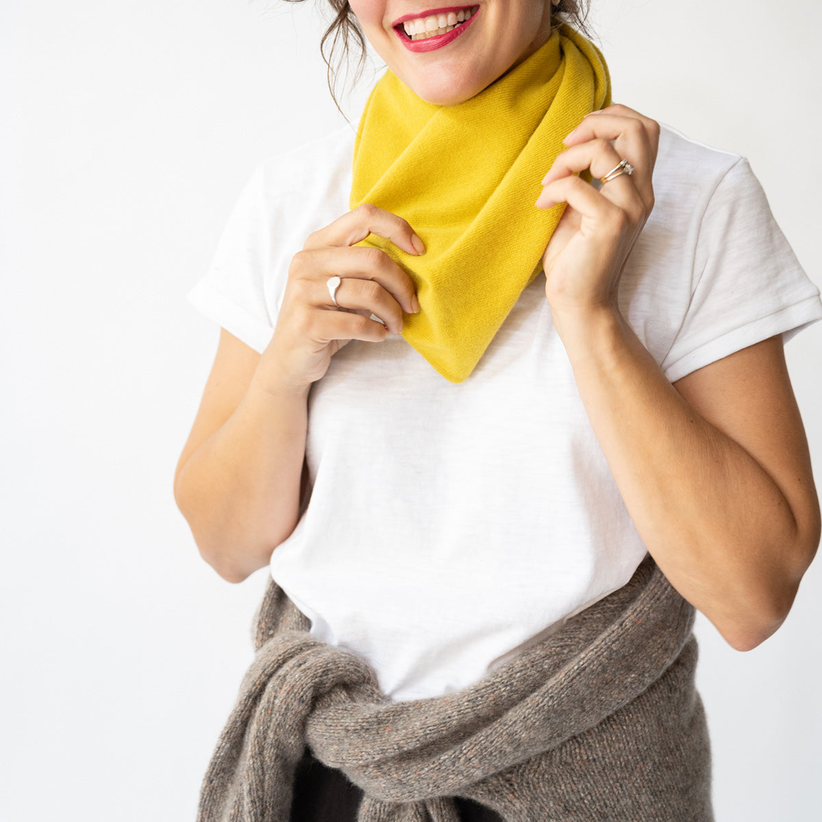 Triangle Scarf in Golden Quince