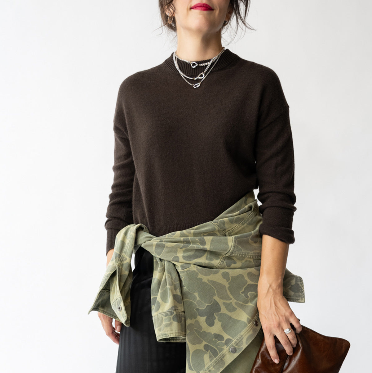 Crewneck Sweater in Melasse