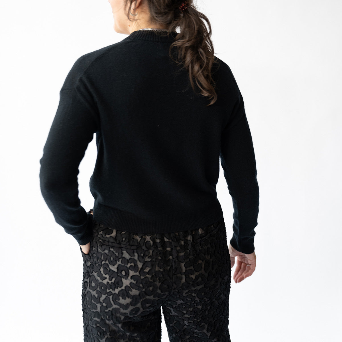 Crewneck Sweater in Noir