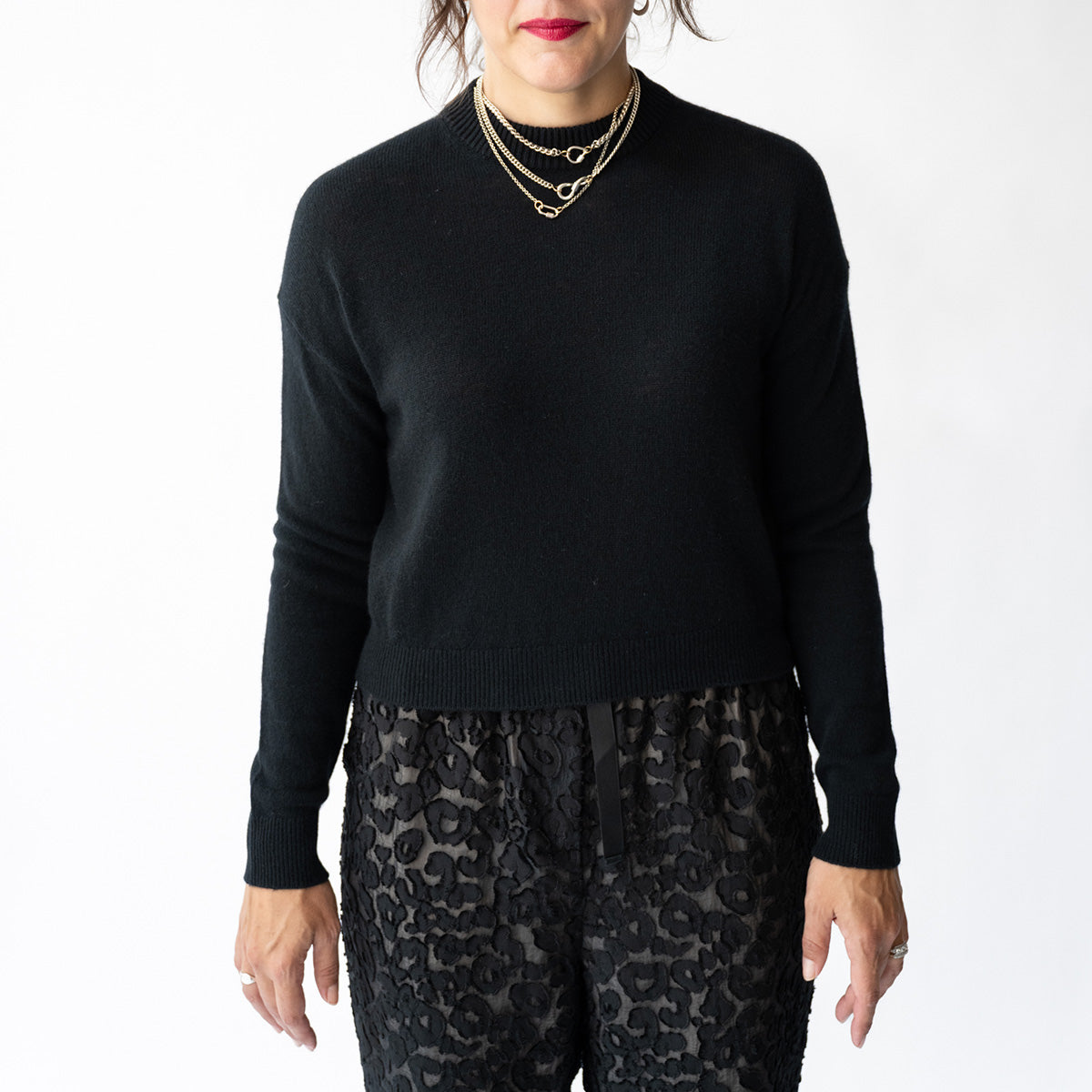Crewneck Sweater in Noir