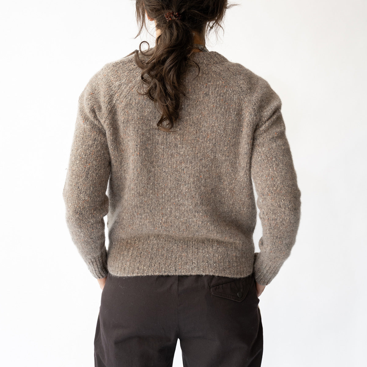Crewneck Sweater in Fresh Pepper Melange