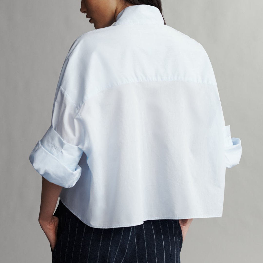 Next Ex Tie Blouse in Baby Blue