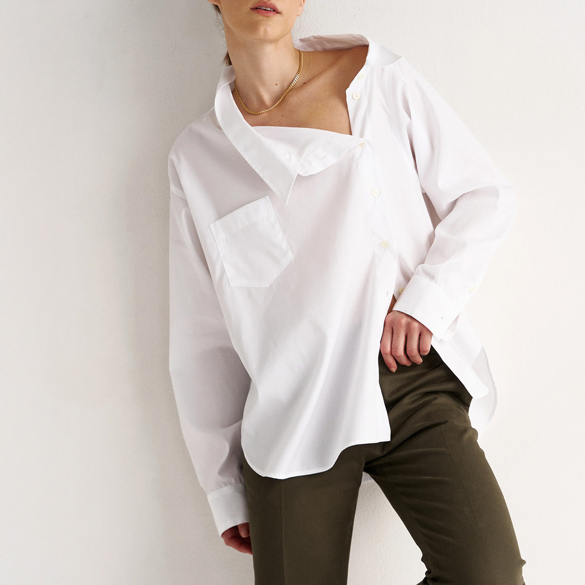 The Asymmetry Shirt in White