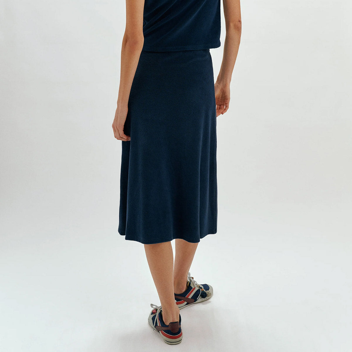 Sienna Midi Skirt in Navy