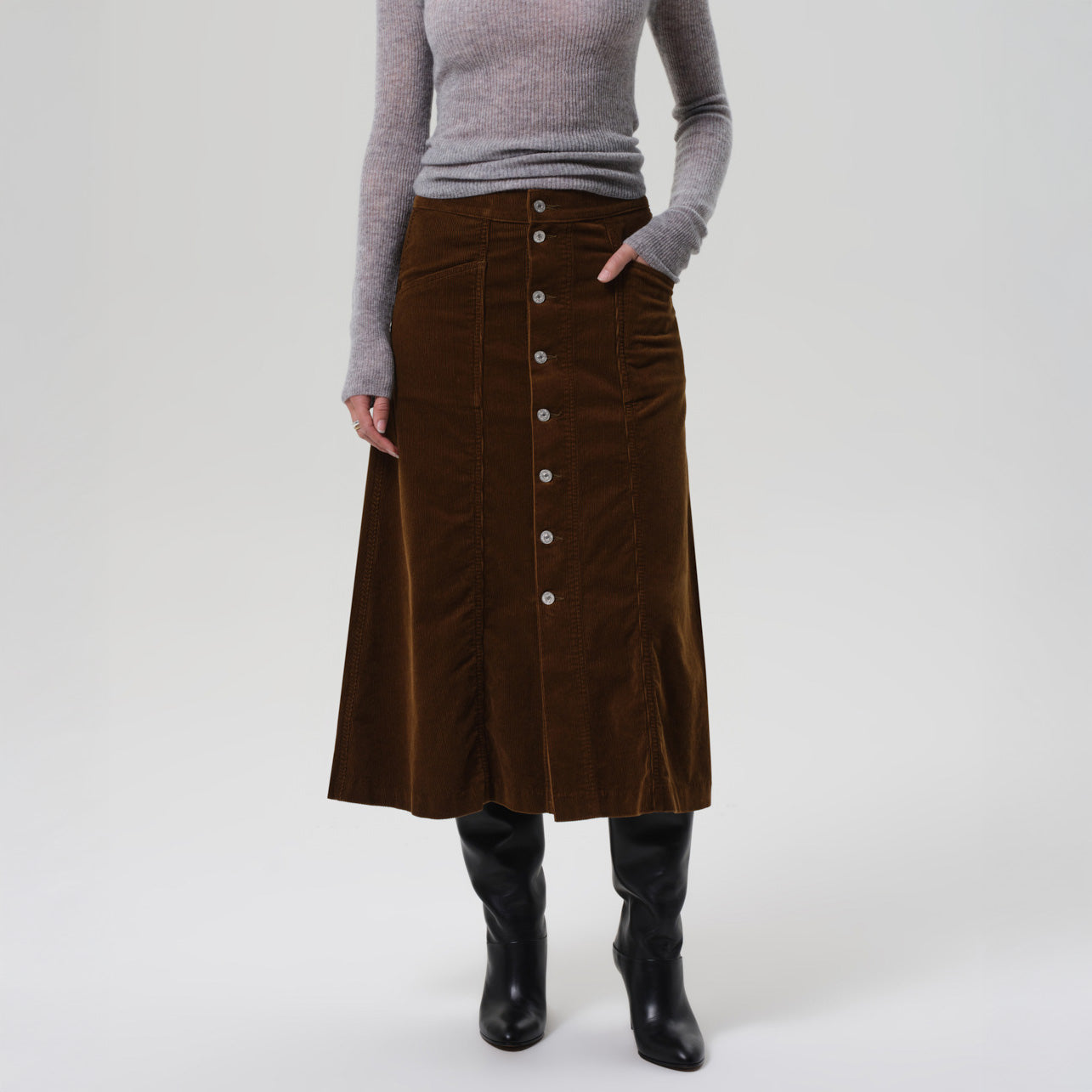 Devin A-Line Skirt in Manuka