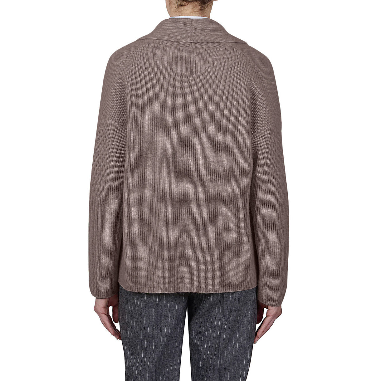 Open Cardigan in Sand Cashmere