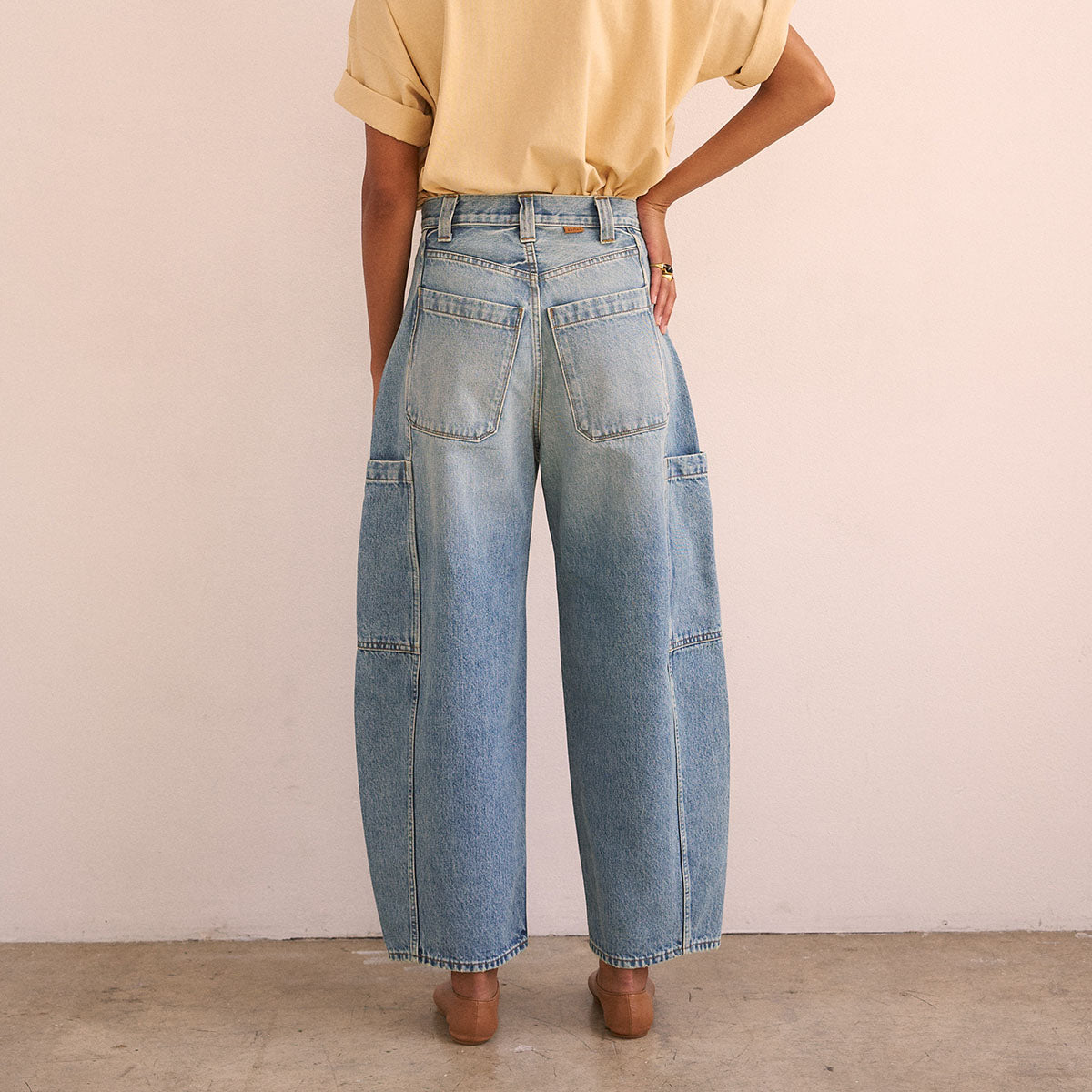 The Crop Painter in Worn Indigo