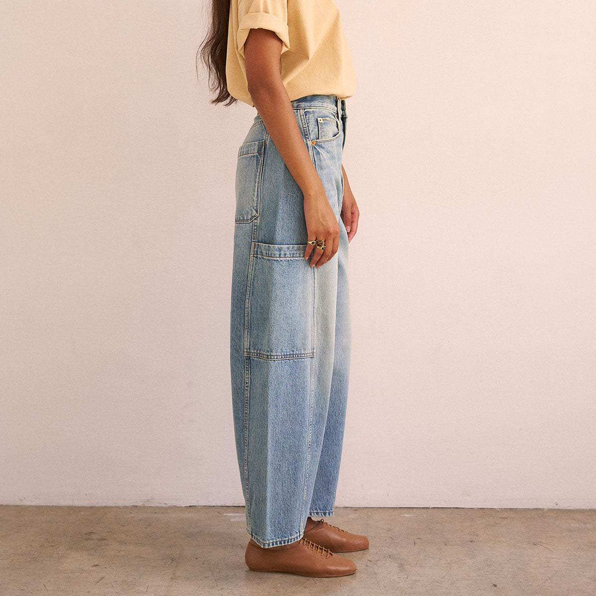 The Crop Painter in Worn Indigo